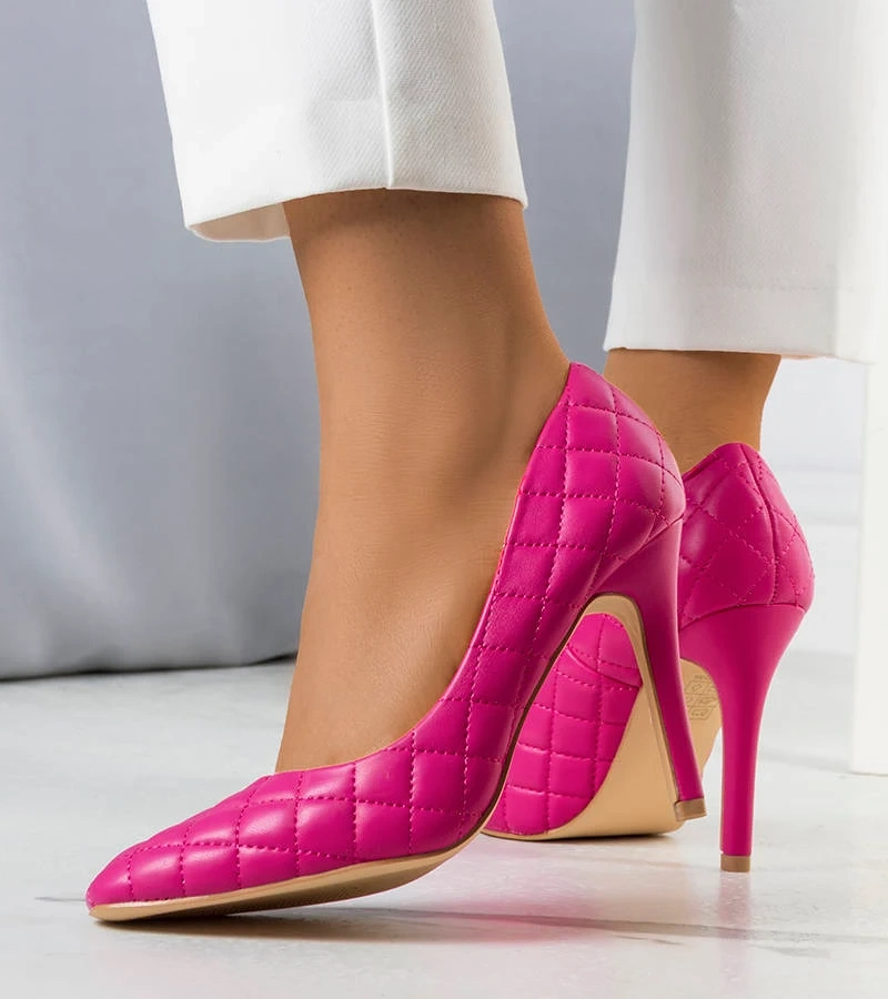 Rosa Nadelia Stilettos gesteppt