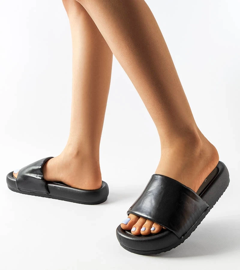 Schwarze Plateau-Sandalen von Franco