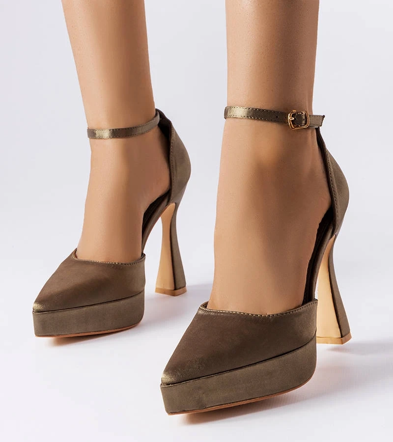 Olivgrüne Lowell Stilettos