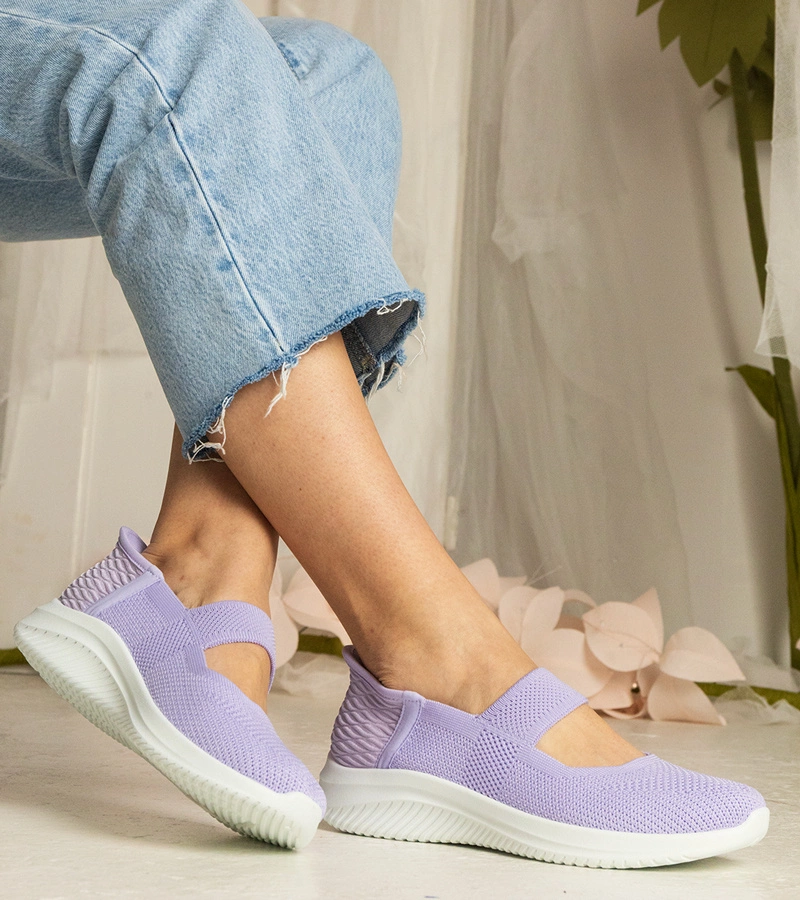 Lila Damensneaker mit geprägter Sohle Muratti