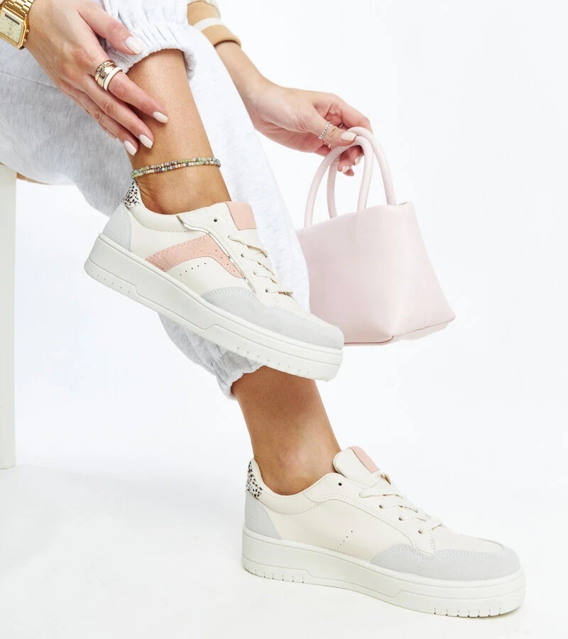 Weiße Walda Plateau-Sneaker