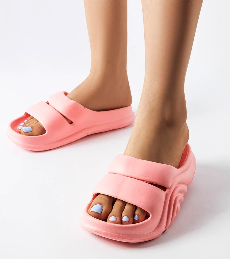 Rosa Gummiflipflops von Geneve