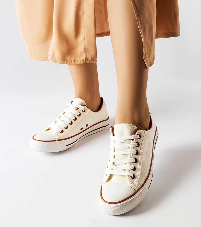 Weiße Stoff-Sneaker von Mascherone