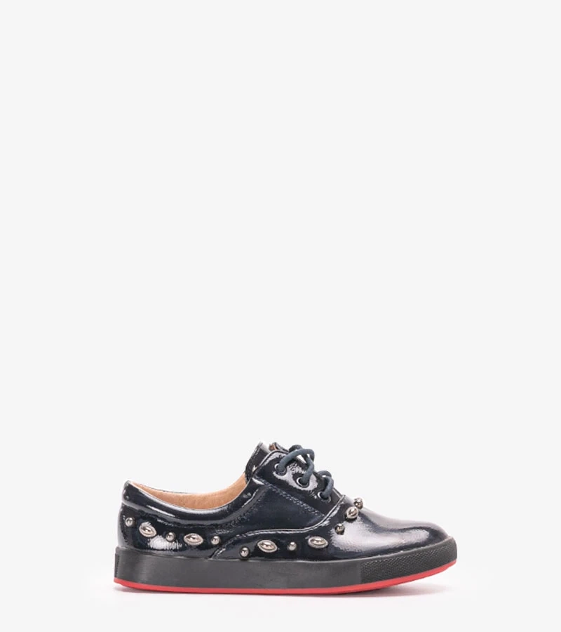 Marineblaue lackierte Fatna Kindersneaker