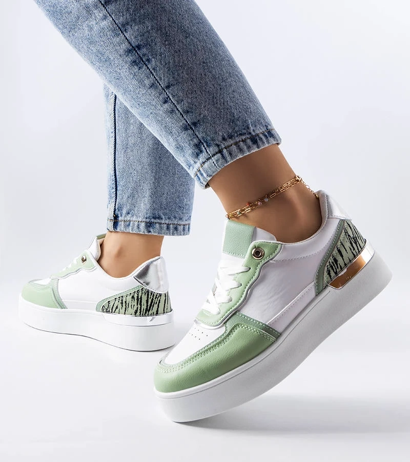 Grüne Sneakers mit Plattform von Tooele