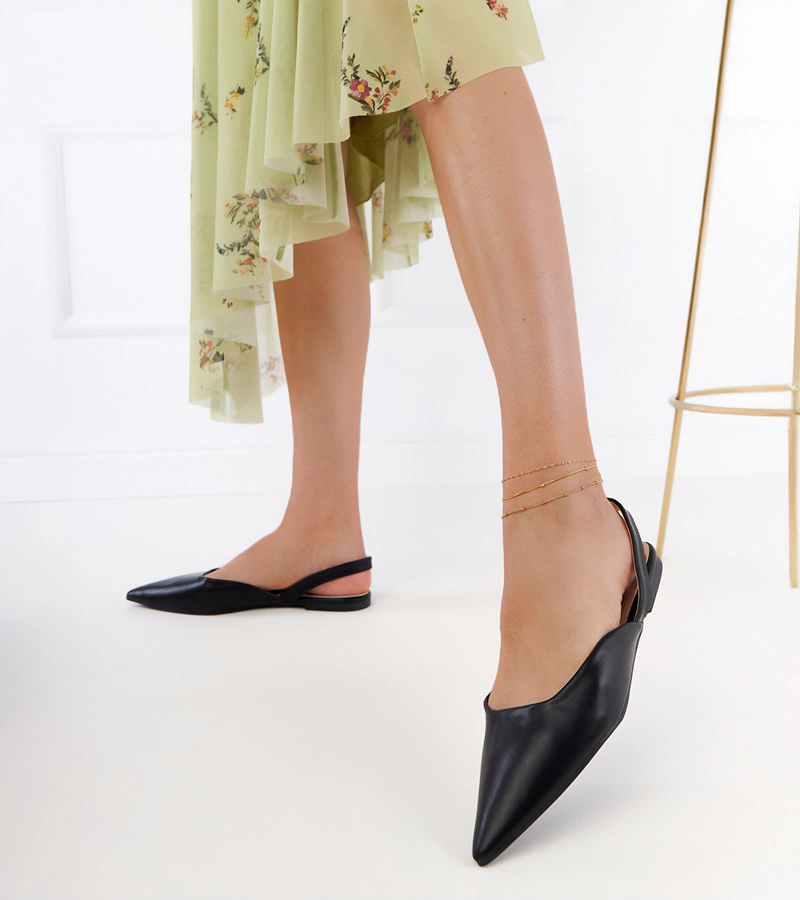 Schwarze flache Pumps Keliya