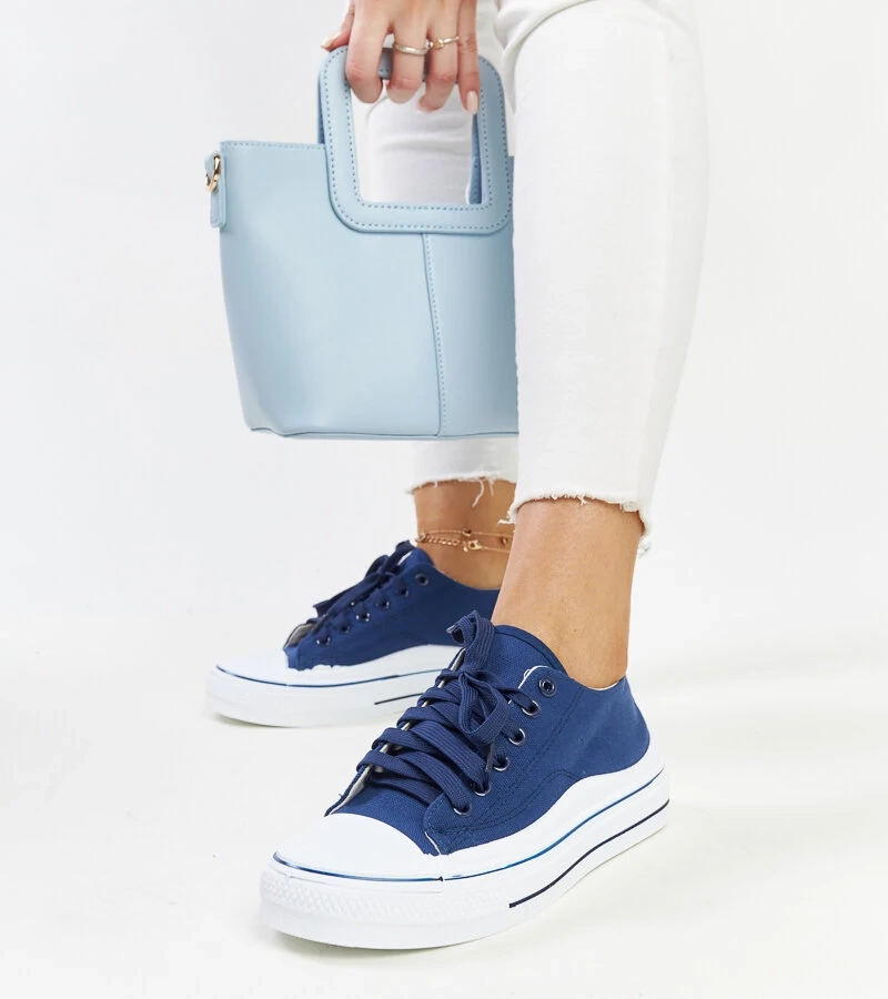 Anbarin Marineblaue Sneaker auf Plattform