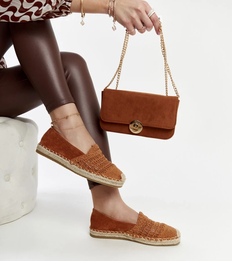 Braune durchbrochene Espadrilles Gordana