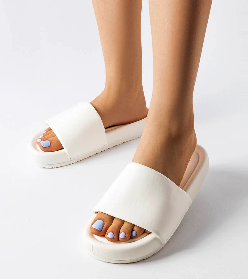 Weiße Plateau-Sandalen von Franco