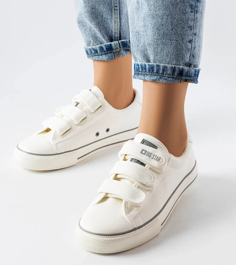 Weiße Klettverschluss-Sneaker Big Star LL274A203
