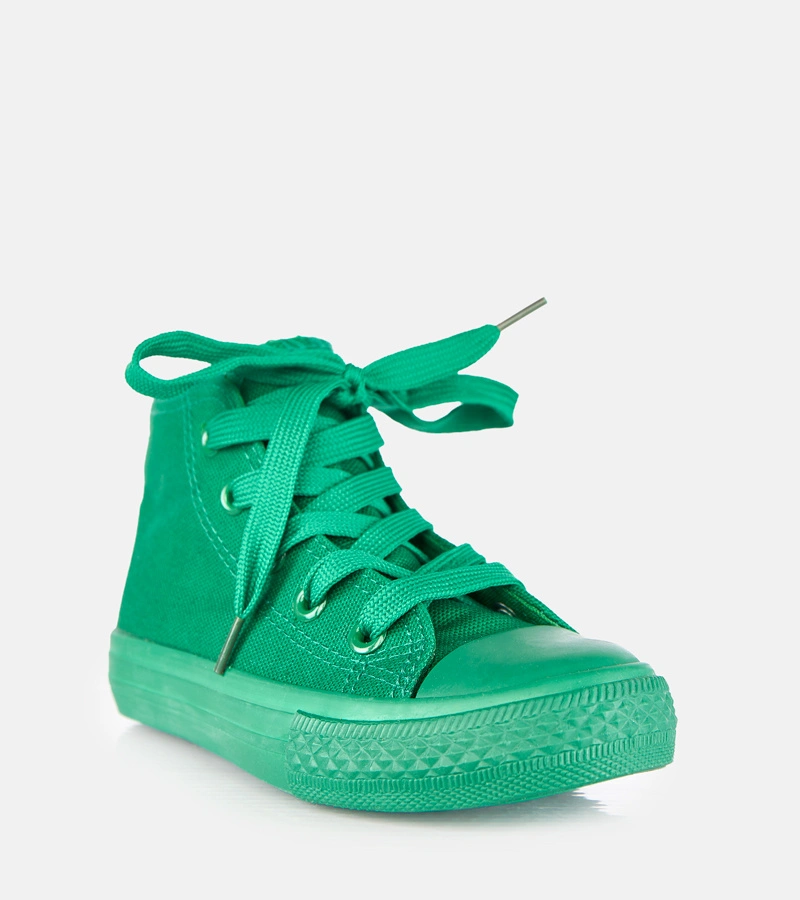 Grüne Kinder-Knöchelturnschuhe Laly