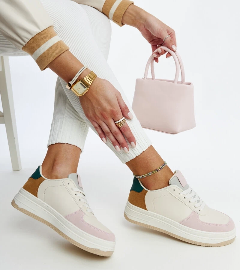 Plateau-Sneaker Cvita in Pastellfarben