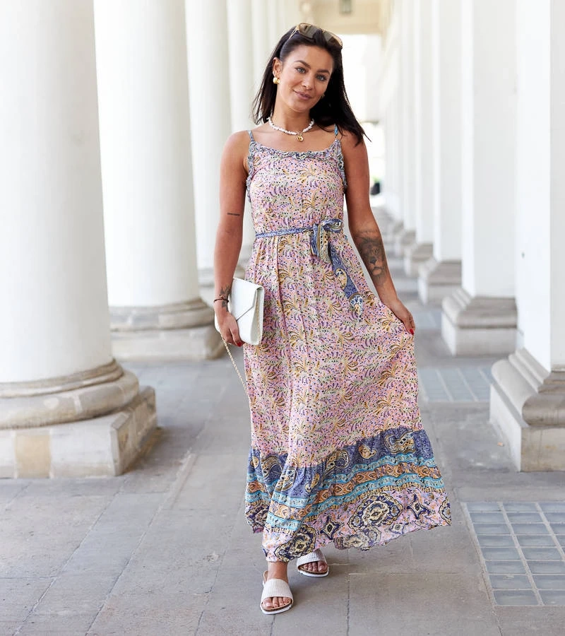 Gemustertes Maxikleid Libera