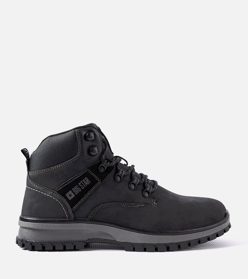 Schwarze Herren-Trekkingschuhe Big Star MM174019