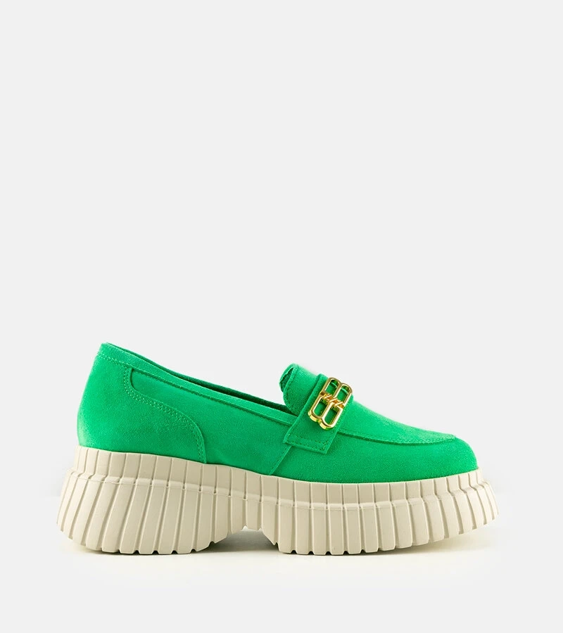 Grüne Wildleder Halbschuhe von Karino