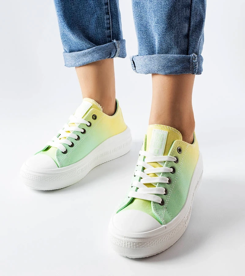 Gelb-grüne Sneakers Big Star LL274A186