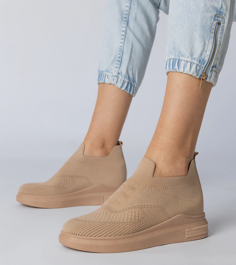 Braune Slip-On-Sockensneaker Merinsa