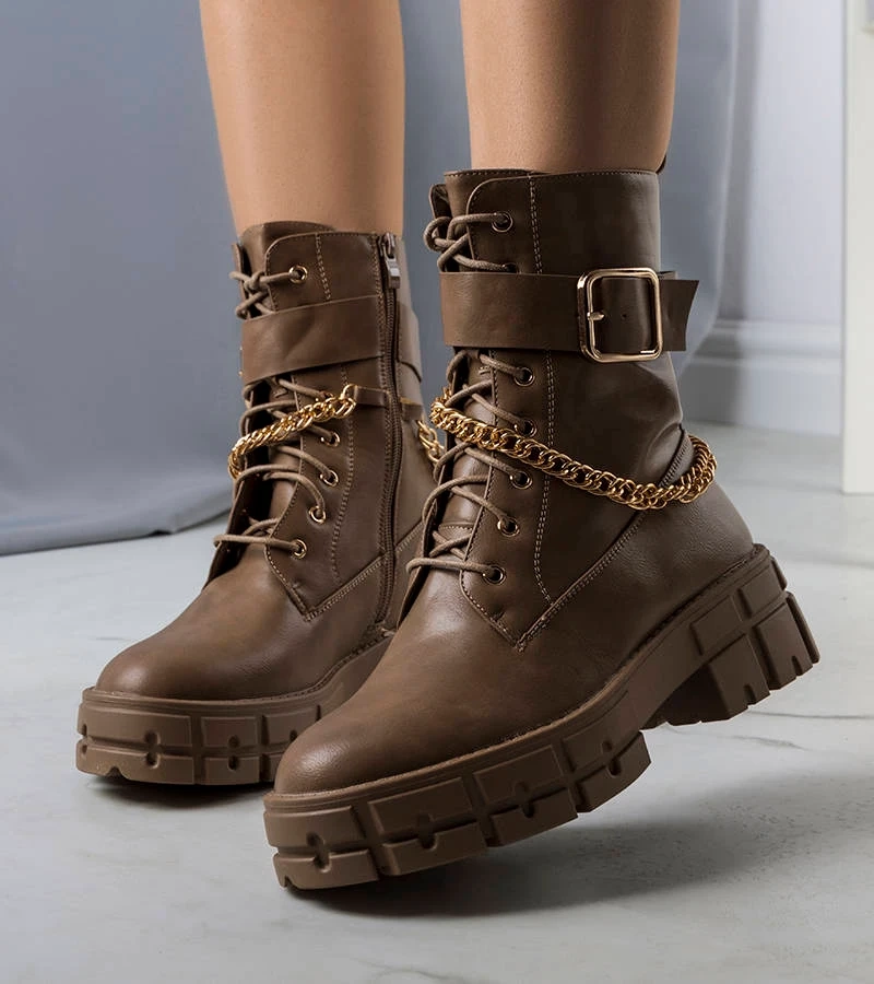 Beige gefütterte Cerrelli Stiefeletten