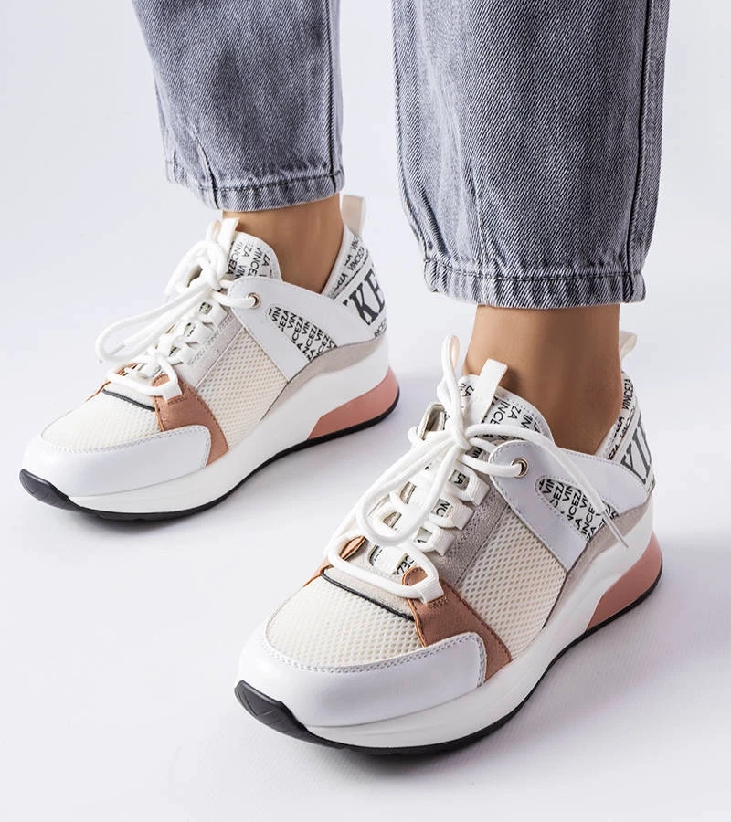 Weiß-rosa Vinceza Sneakers