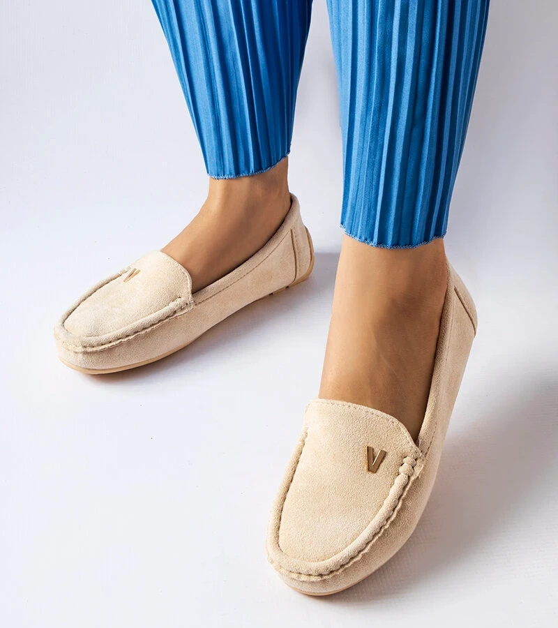 Beige Mokassins aus Eco-Wildleder Beltsville