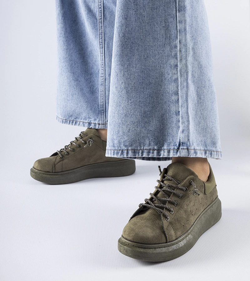 Grüne Plateau-Sneaker von Cipriano