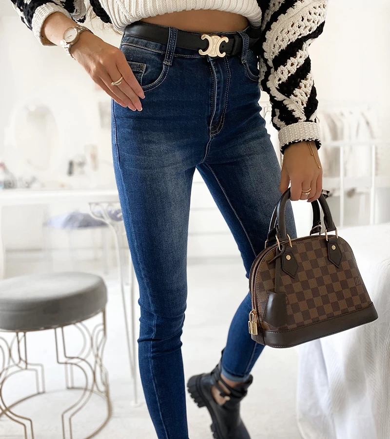 Mineo Marineblaue Jeans