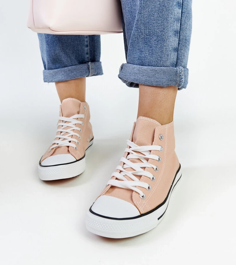 Hellrosa hohe Sneakers Eliska