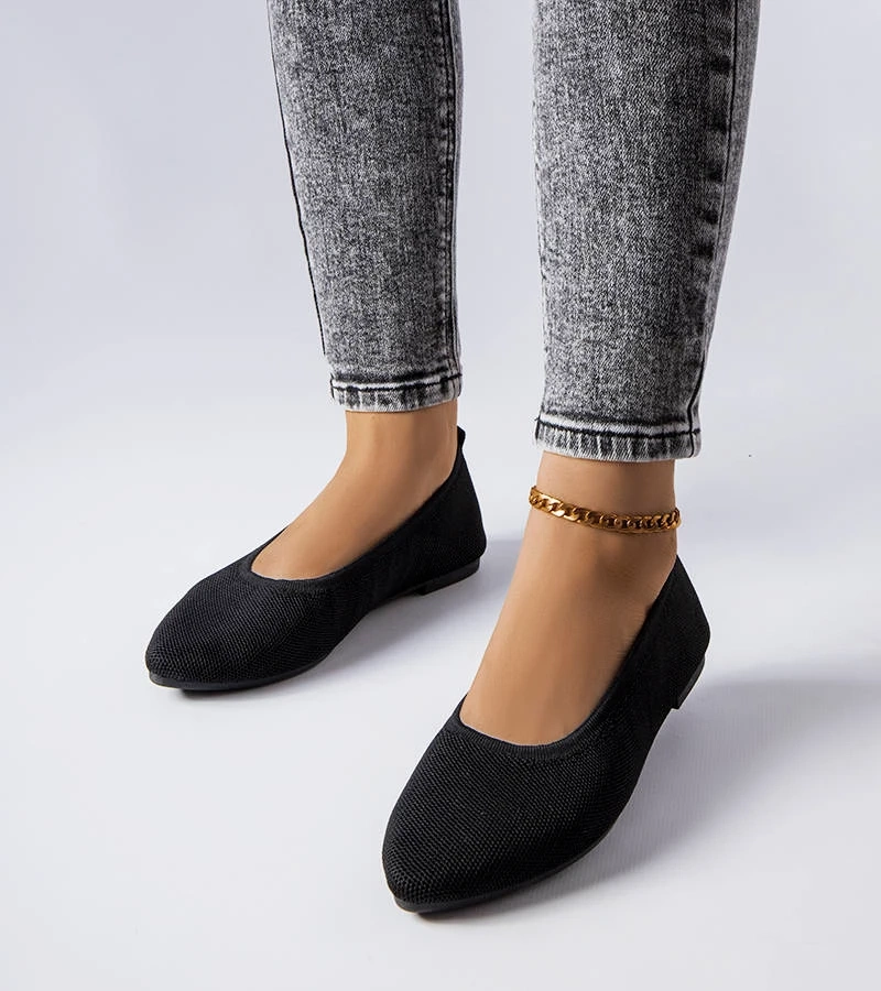 Schwarze Stoff-Ballerinas Drouin