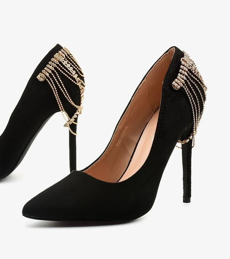 DAMENSCHUHE SCHUHE PUMPS ABSATZSCHUHE B-36 SCHWARZ