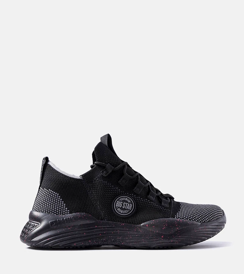 Schwarze Herren-Sneakers Big Star LL174282