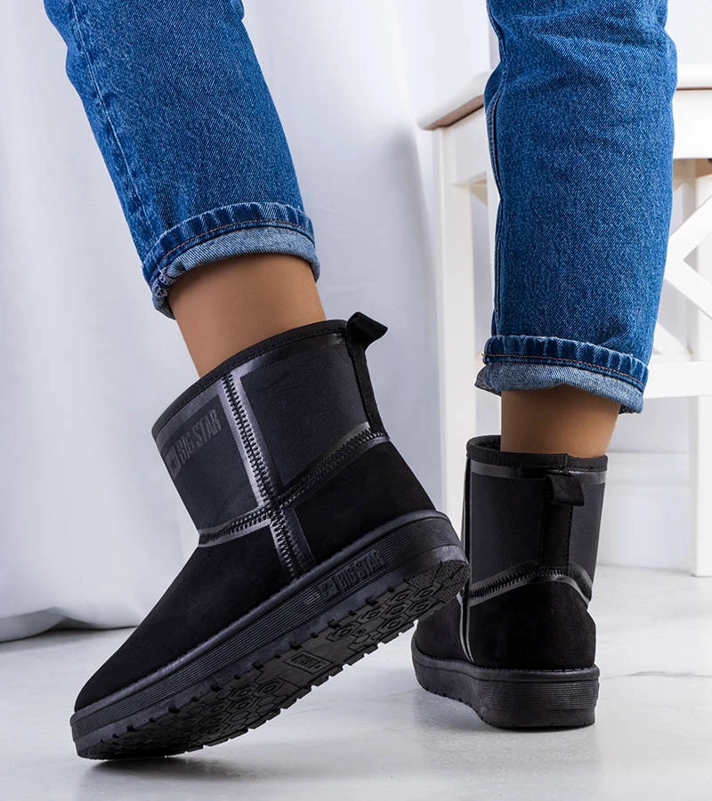 Schwarze Damen Schneestiefel KK274614-906