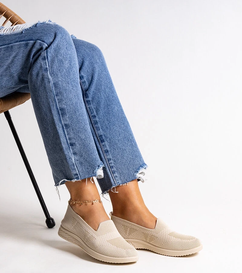 Beige Abadly Slip-On Sneakers