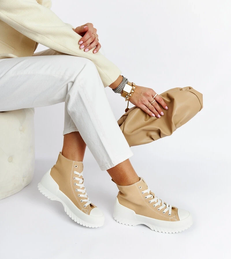 Beige Ronchis Knöchel-Sneaker