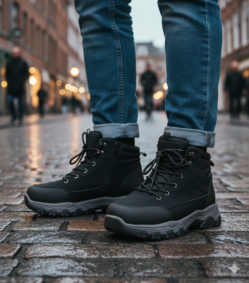 Schwarze Herren-Trekkingschuhe Ryan