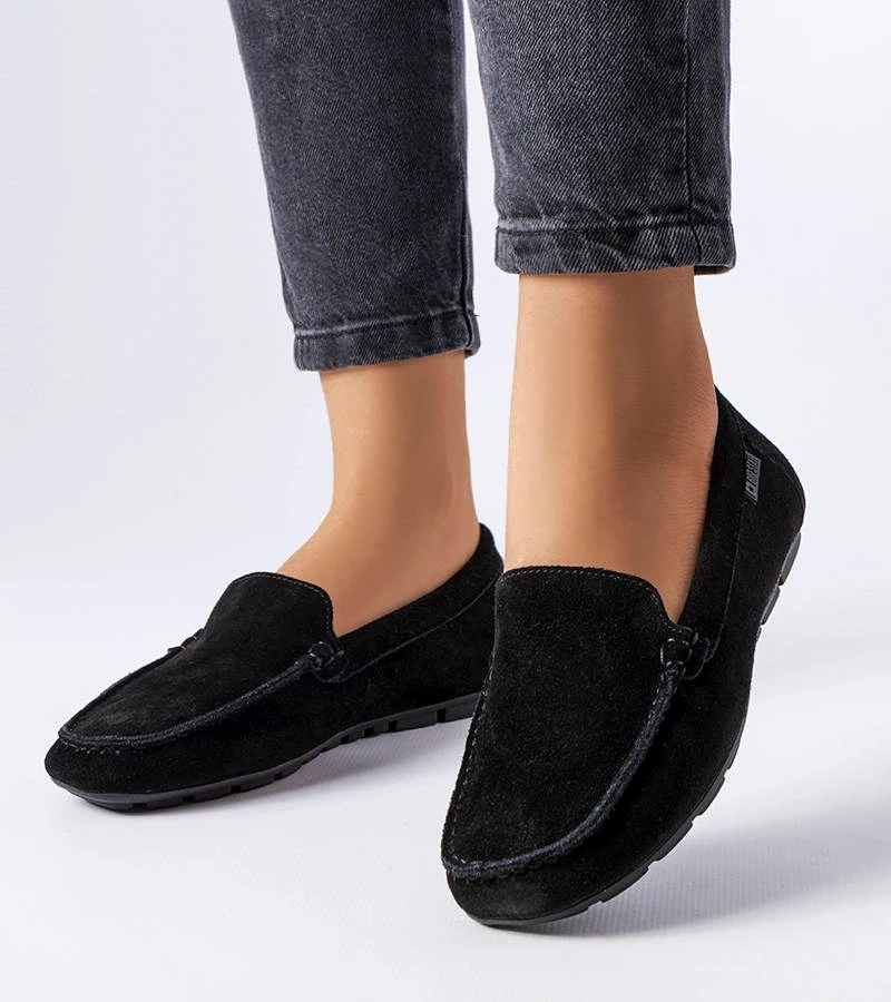 Schwarze Leder-Mokassins Big Star JJ274654