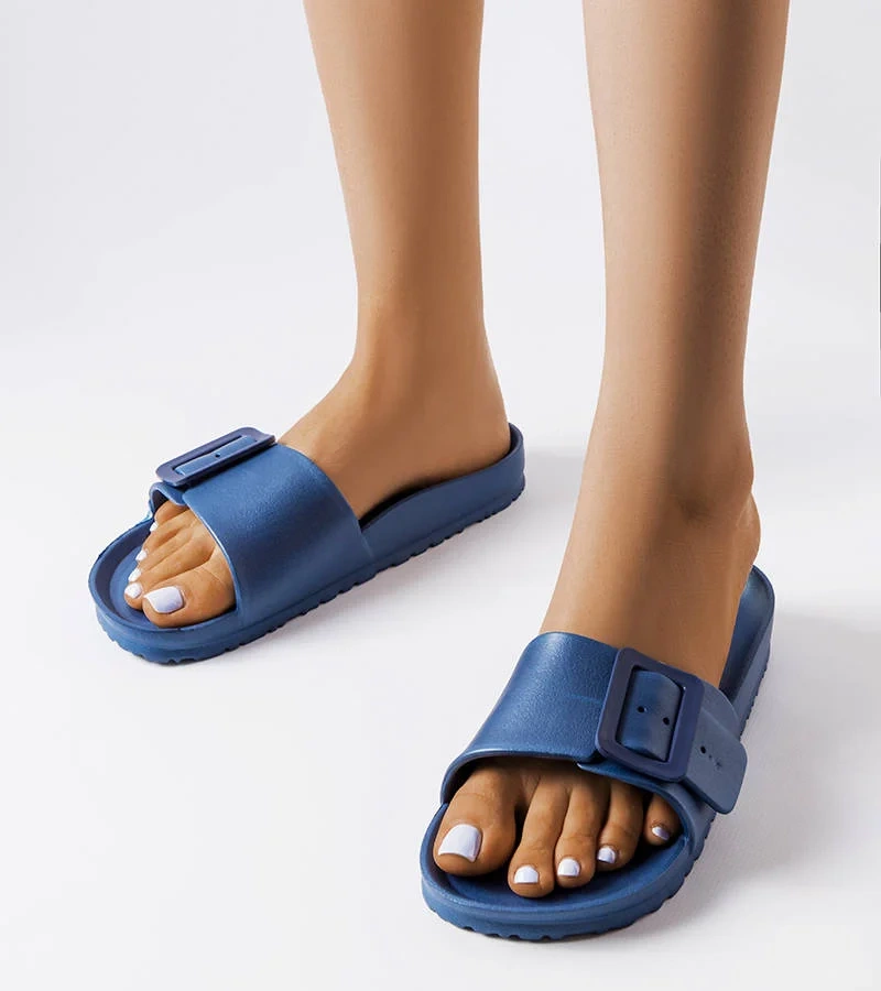 Blaue Gummiklappen mit Klammer von Nelm