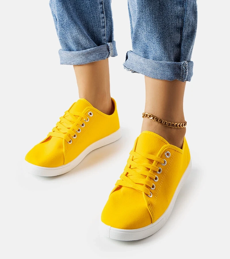 Gelbe Stoff-Turnschuhe Nampa