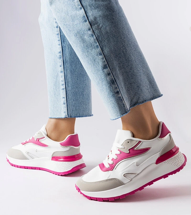 Weiß-rosa Batilda Sneakers