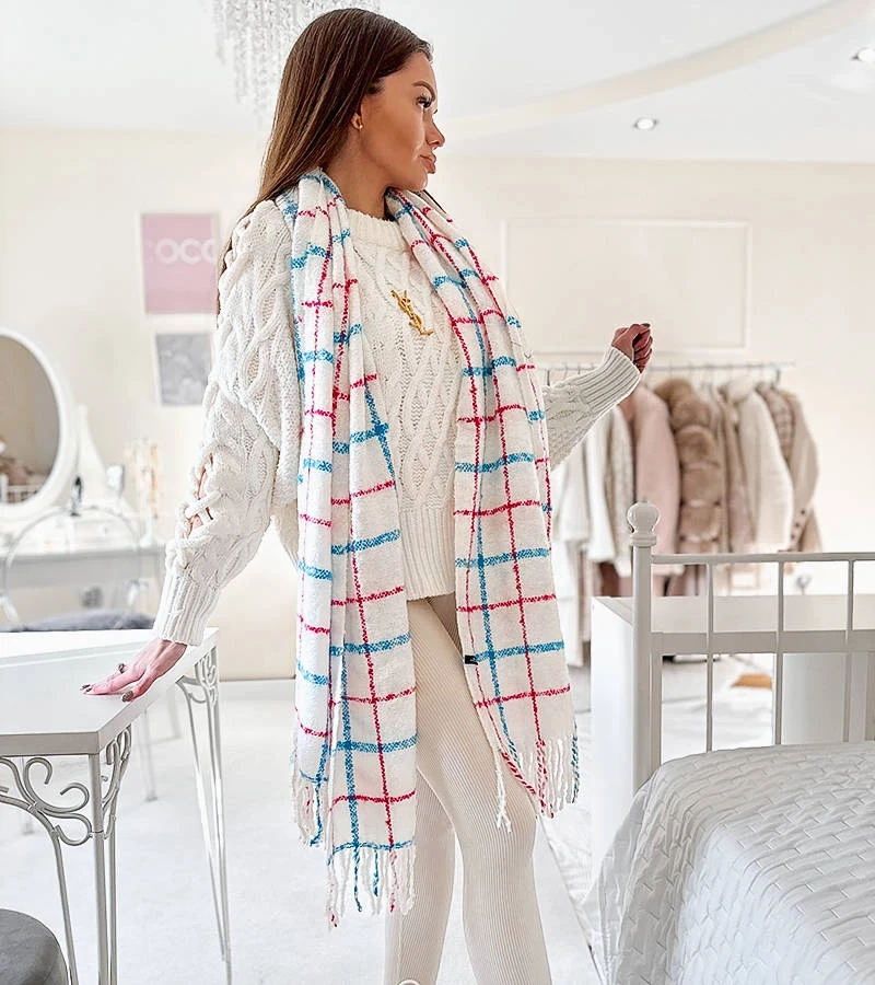 Rachaels kariertes weißes Tuch