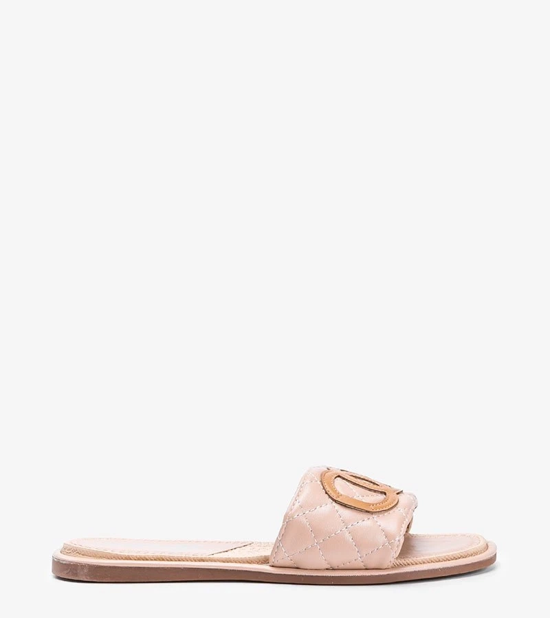 Beigefarbene Ypsy Damen Pantoletten