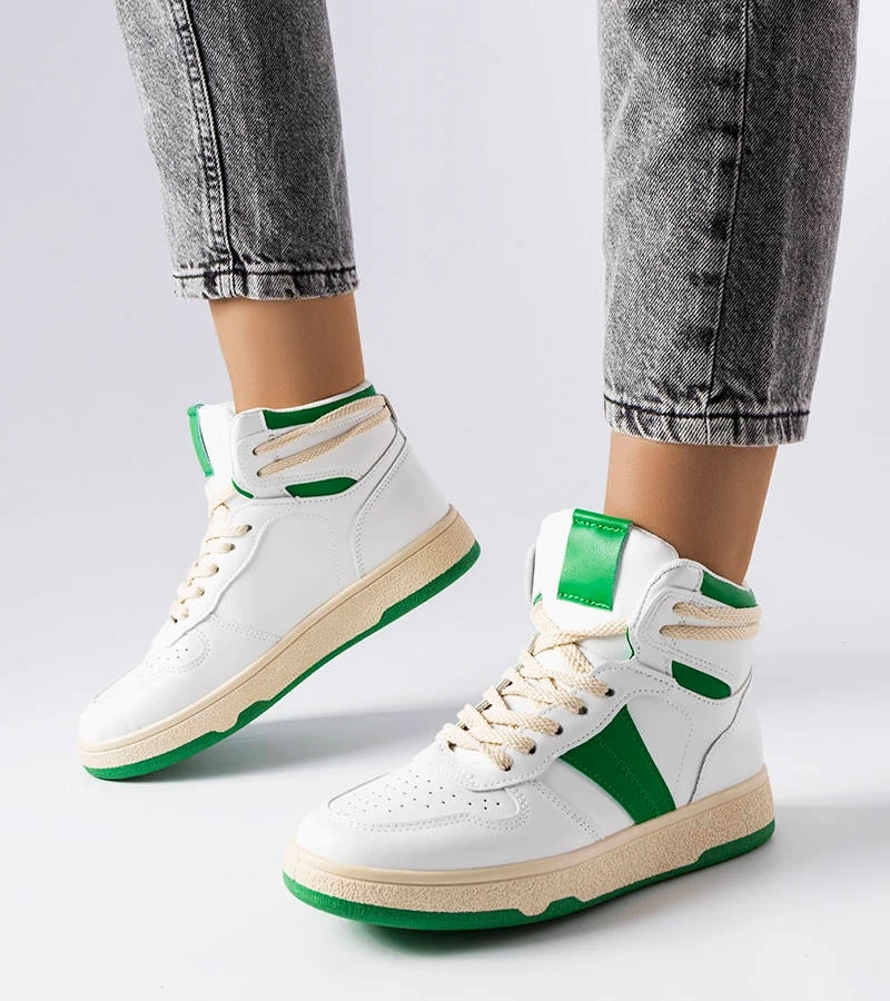 Robin's grüne High-Top-Sneaker
