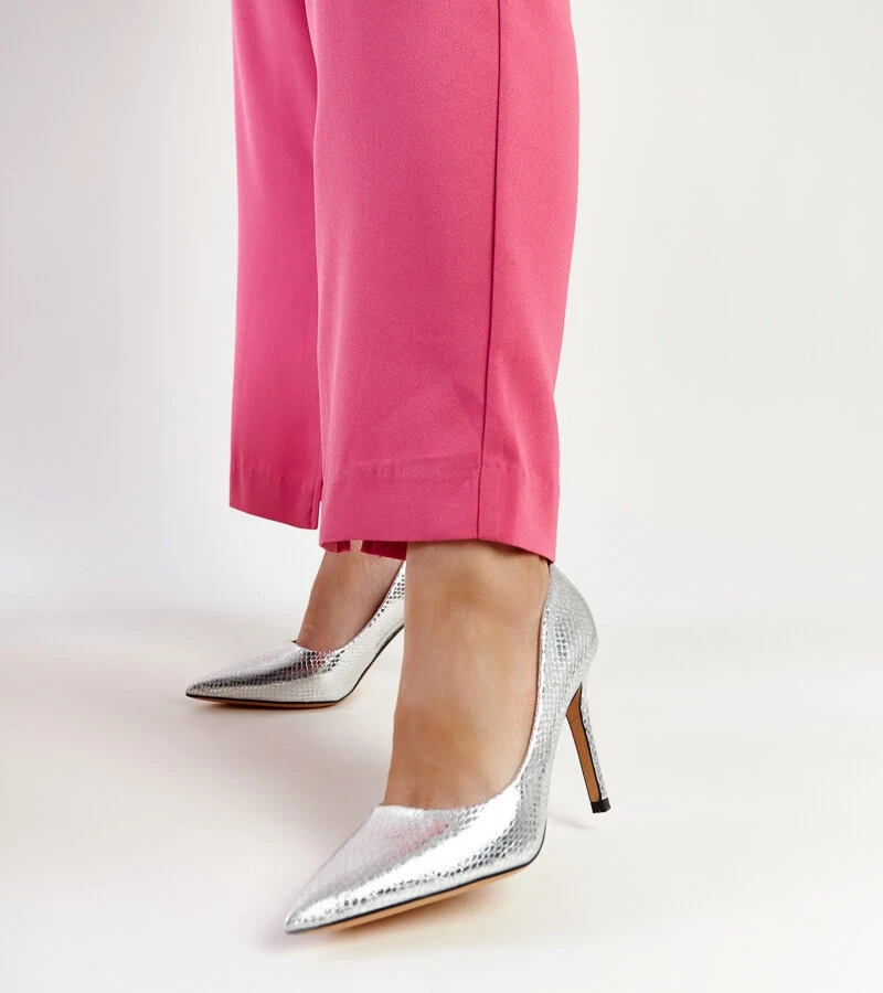 Silber lackierte Wines Stilettos