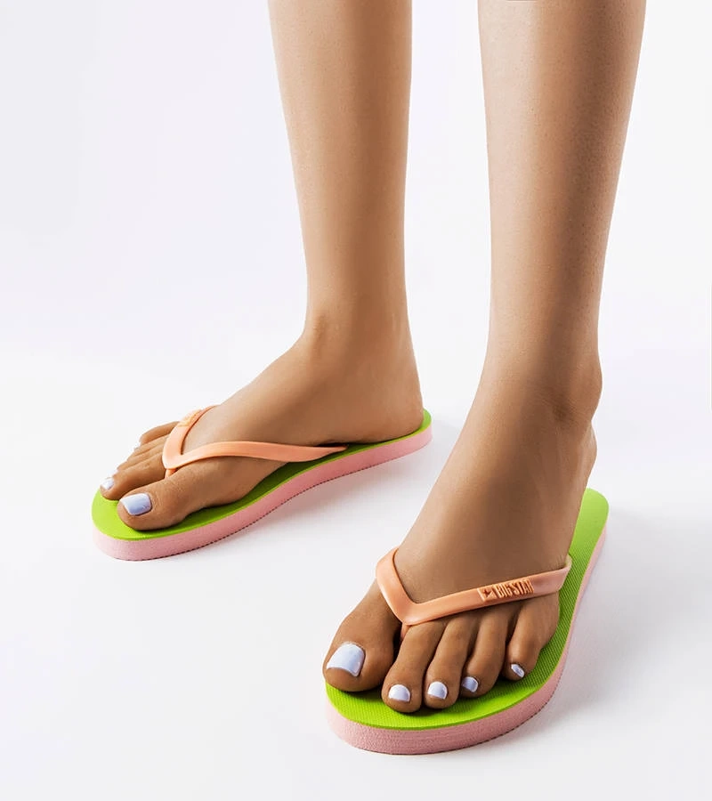 Grün-rosa Flip-Flops Big Star FF274A330