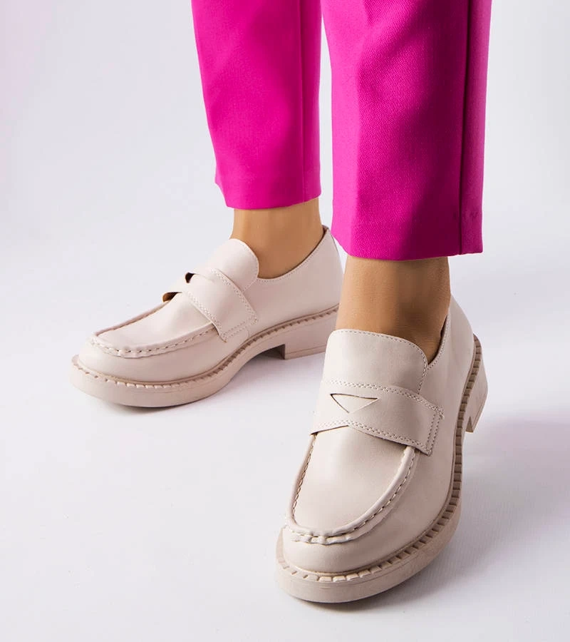 Beige elegante Élodie Mokassins