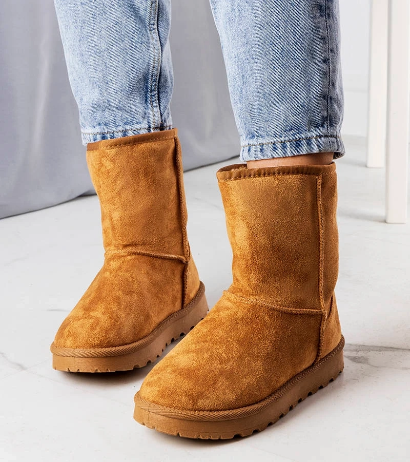 Braune, gefütterte Schneestiefel von Hank