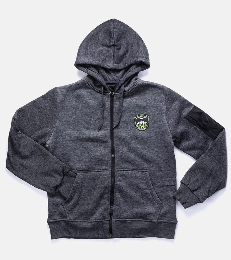 Dunkelgraues Herren-Sweatshirt mit Kapuze von Labrosse