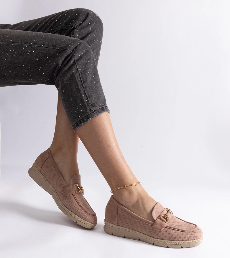 Sandoval Damenmokassins aus ökologischem Wildleder in Creme