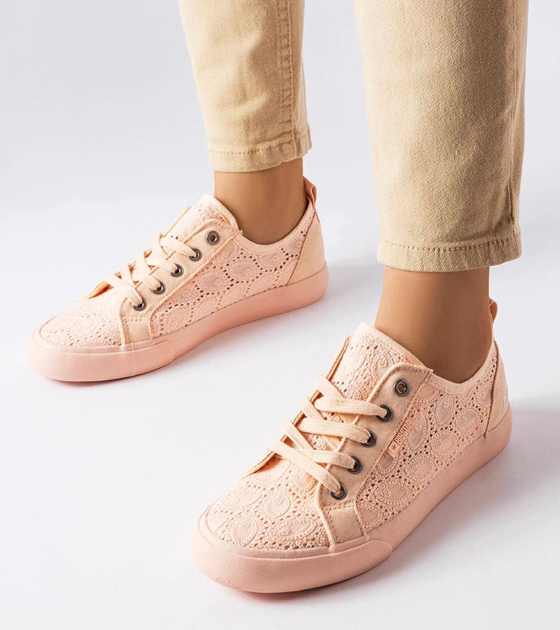 Rosa Turnschuhe mit Stickerei Big Star JJ274059