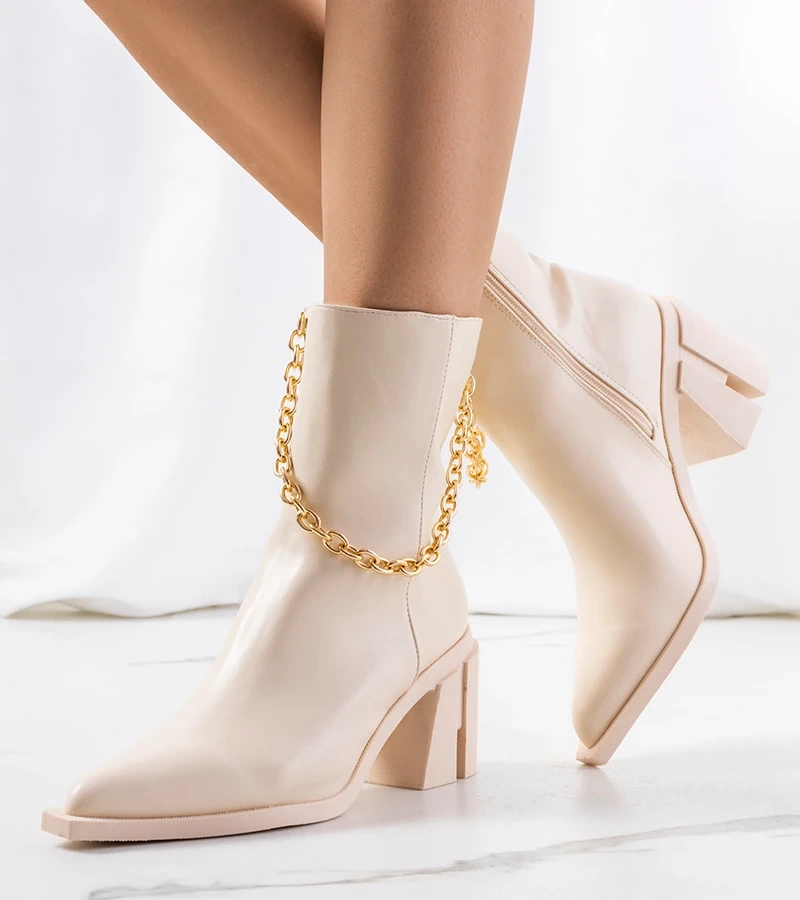 Beige Massa Cowboystiefel