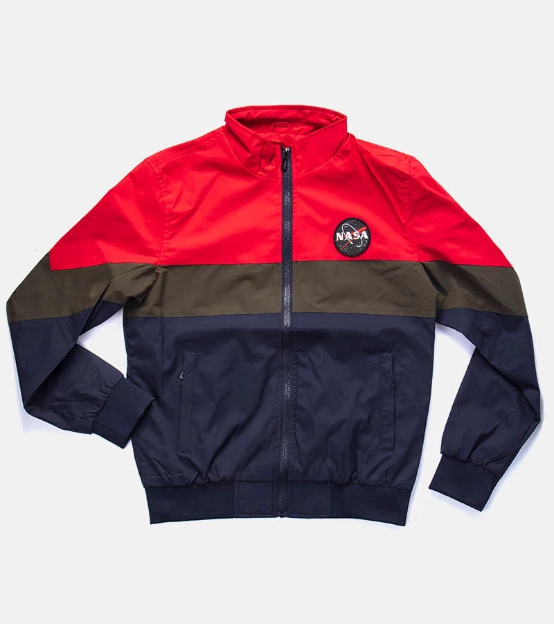 Rote Herrenjacke mit Stehkragen Marmion